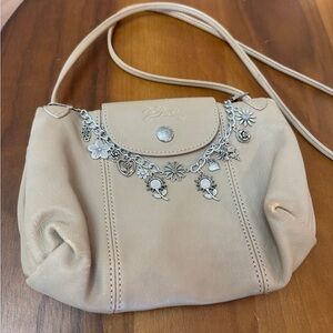 Silver Floral Bag Charm